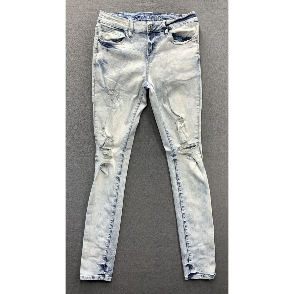 Rue 21 Premium Denim Jeans Men Size 30X32 Stacked Blue Skinny Supreme Flex - Picture 1 of 16